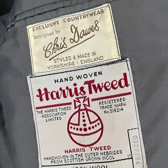 Handmade Harris Tweed 100% SCOTTISH WOOL Chris Davies Men's Jacket - Picture 4 of 10